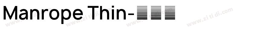 Manrope Thin字体转换